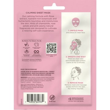 Burt's Bees Calming Sheet Mask with Rose, 1 ct