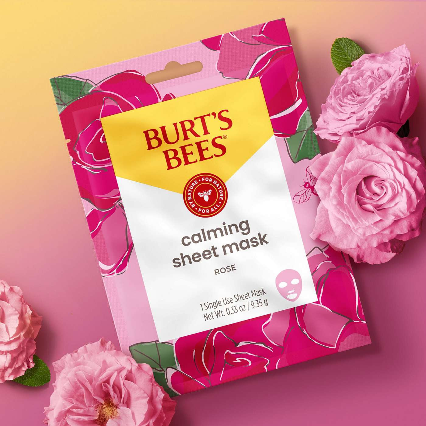 Burt's Bees Calming Sheet Mask with Rose; image 4 of 5