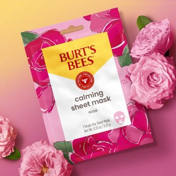 Burt's Bees Calming Sheet Mask with Rose, 1 ct