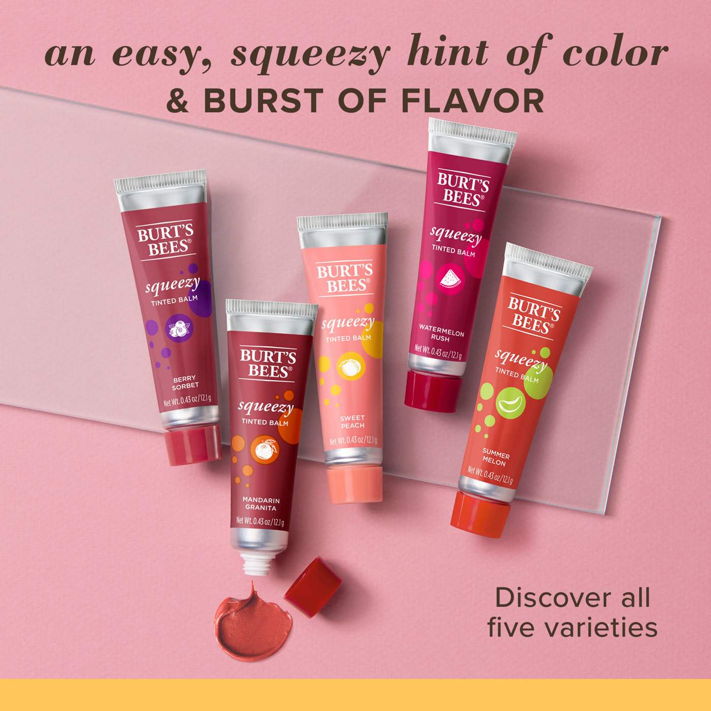 Burt's Bees Squeezy Tinted Balm - Summer Melon; image 8 of 10