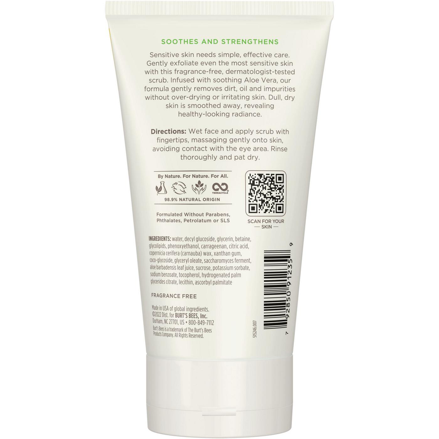 Burt's Bees Sensitive Solutions Gentle Face Scrub with Aloe; image 4 of 4