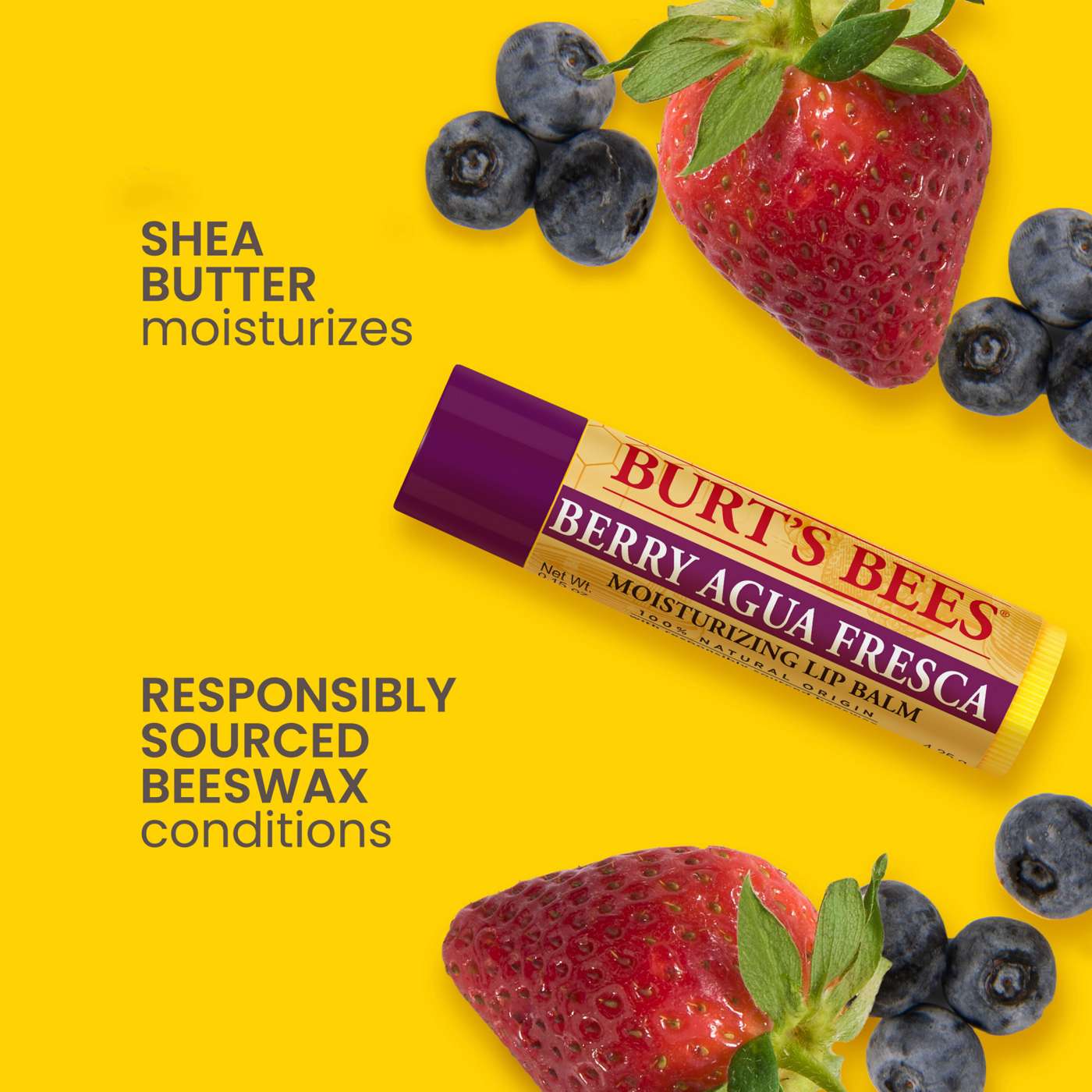 Burt's Bees 100% Natural Origin Moisturizing Lip Balm - Berry Agua Fresca; image 11 of 11