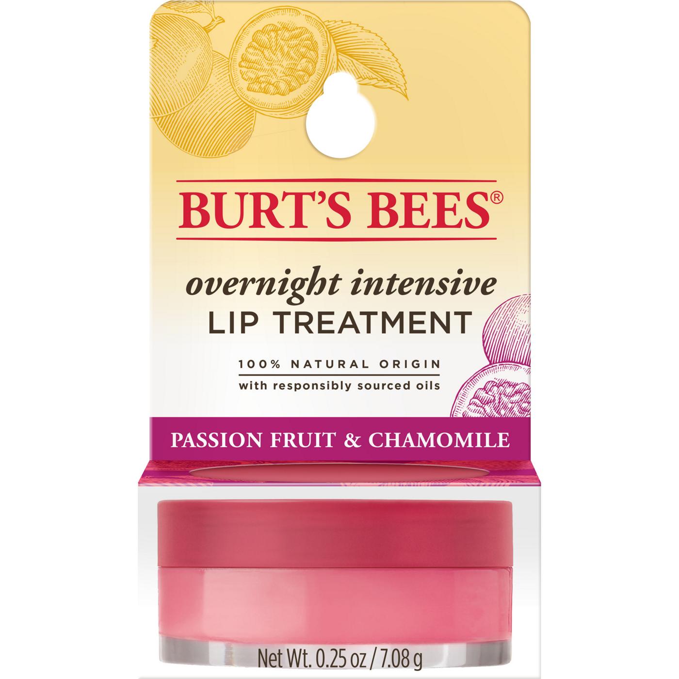 Burt's Bees Overnight Lip Treatment Mask - Passionfruit and Chamomile; image 1 of 9