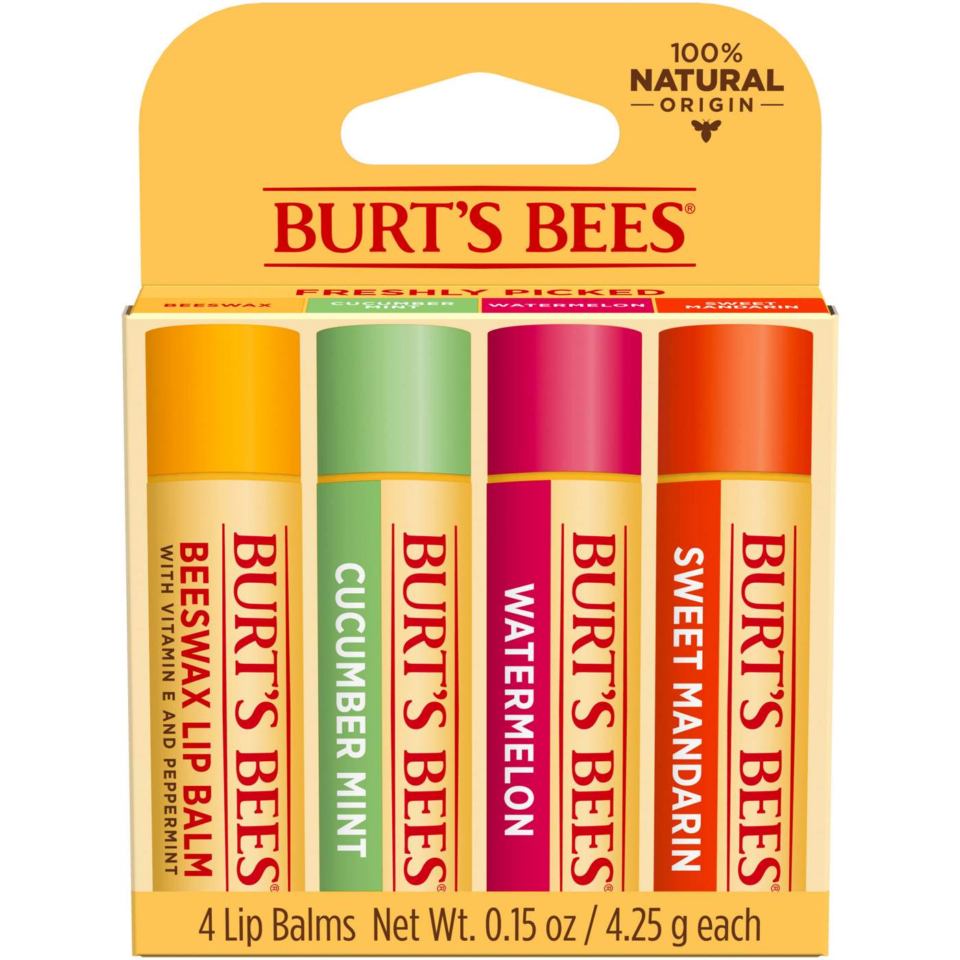 Burt's Bees 100% Natural Moisturizing Lip Balm - Freshly Picked; image 1 of 14