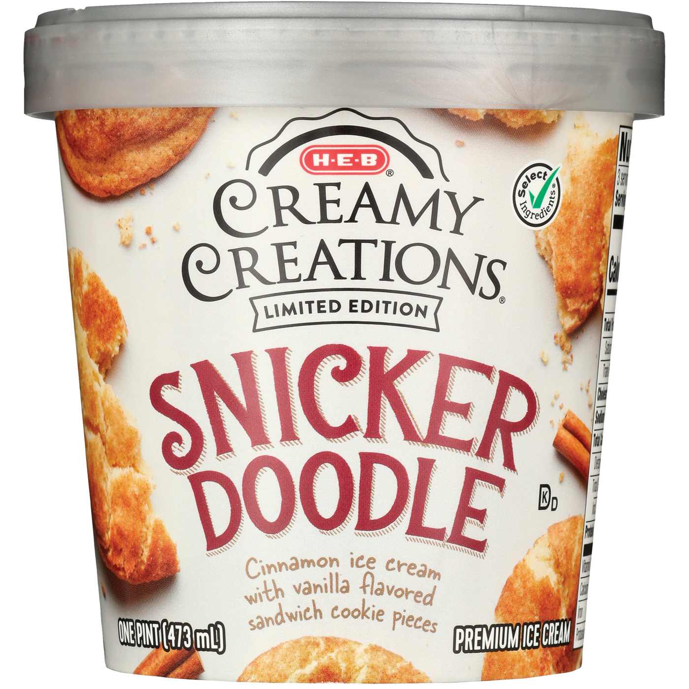 H-E-B Creamy Creations Snickerdoodle Ice Cream - Shop Ice cream at