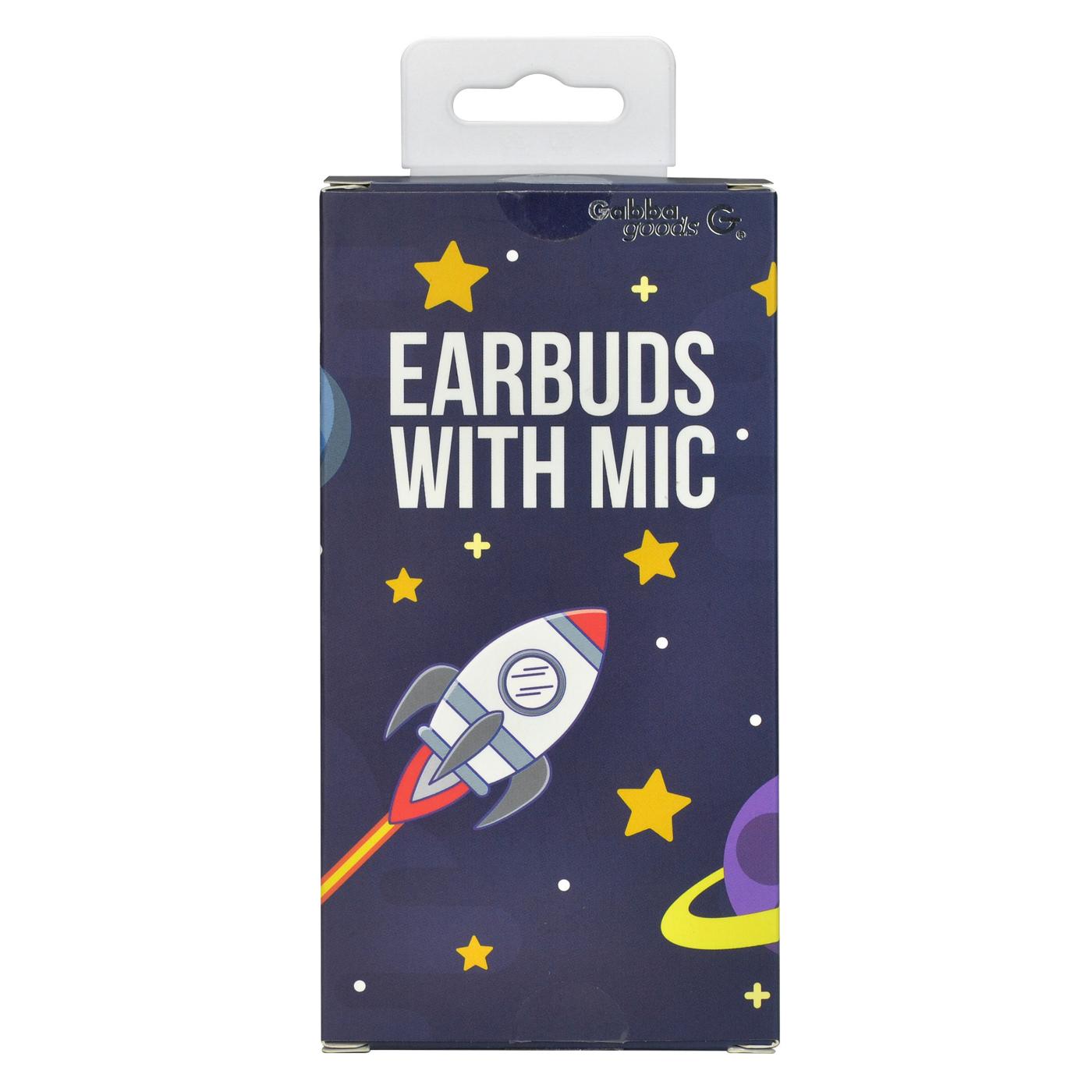 GabbaGoods Earbuds with Retractable Case - Spaceship; image 3 of 3