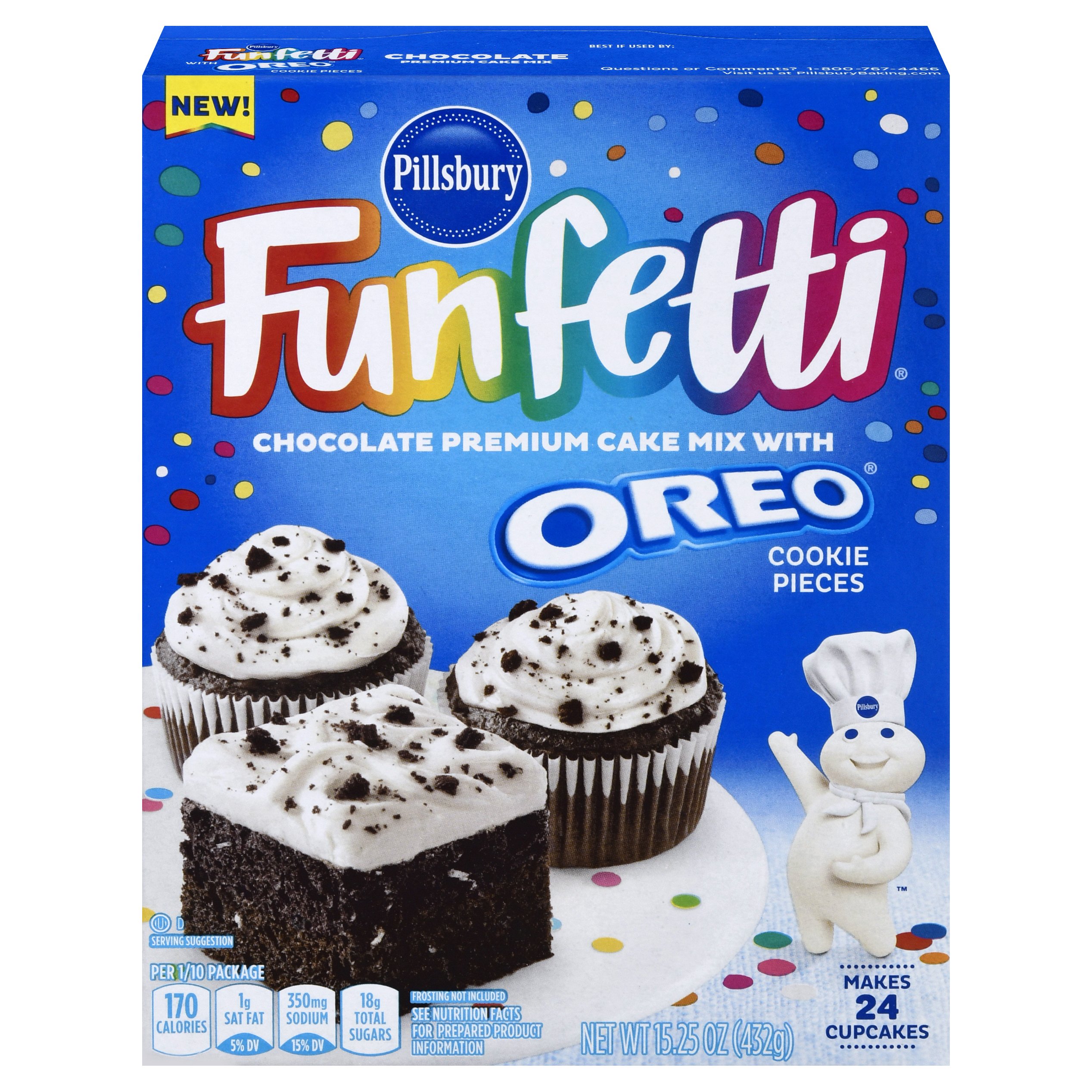 Pillsbury Funfetti Chocolate with Oreo Cookie Pieces Cake Mix Shop