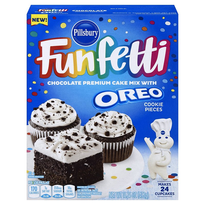 Pillsbury Funfetti Chocolate with Oreo Cookie Pieces Cake Mix - Shop