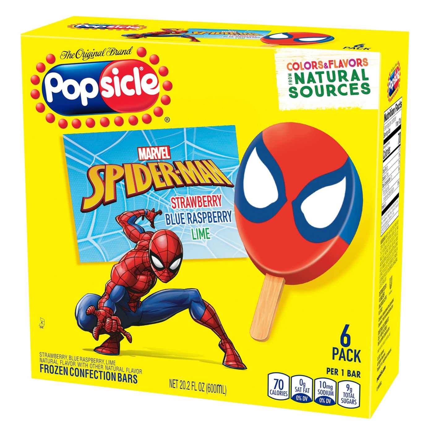 Popsicle Marvel Spiderman Ice Pops; image 2 of 4