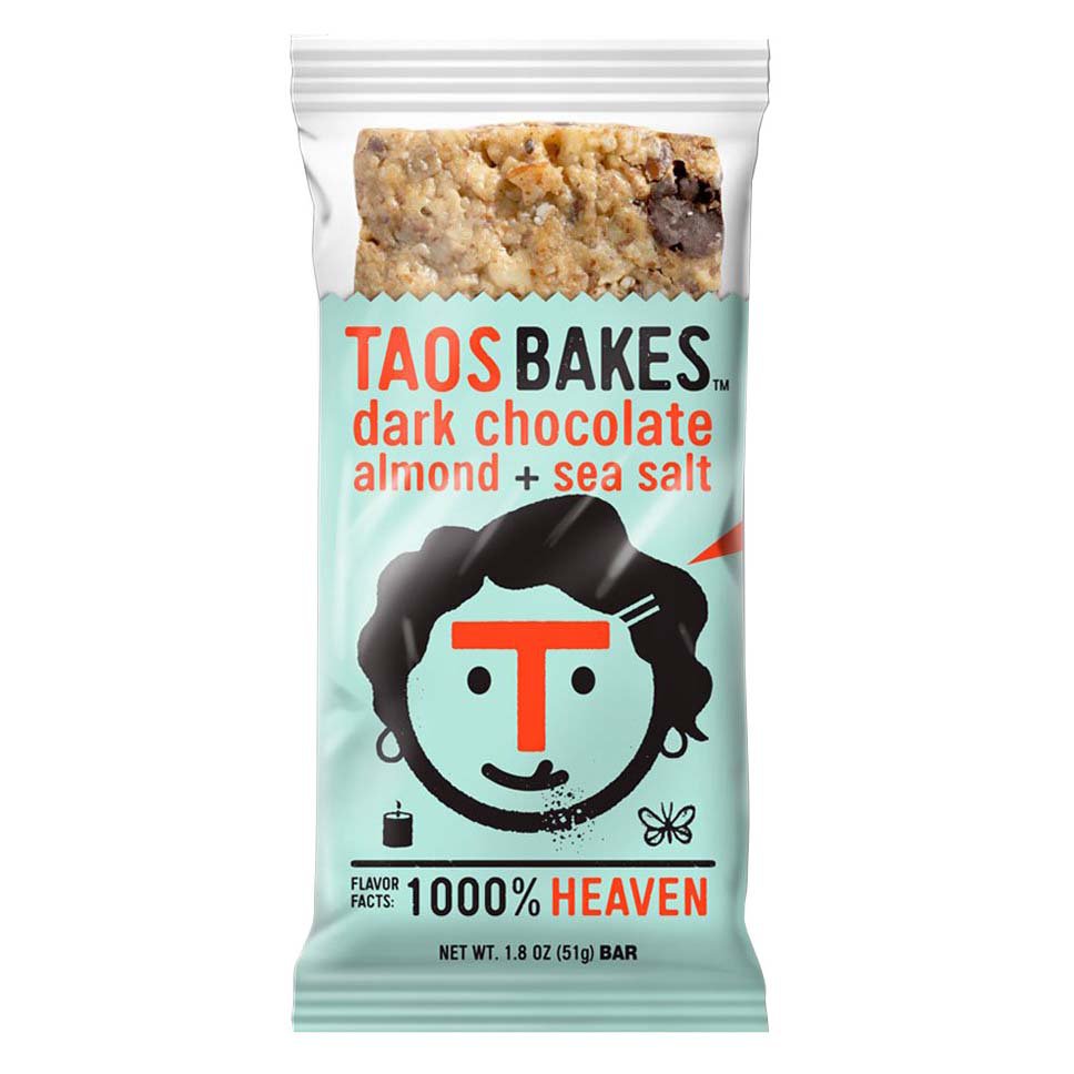 Taos Bakes Dark Chocolate Almond Sea Salt Bar, 1.8 oz