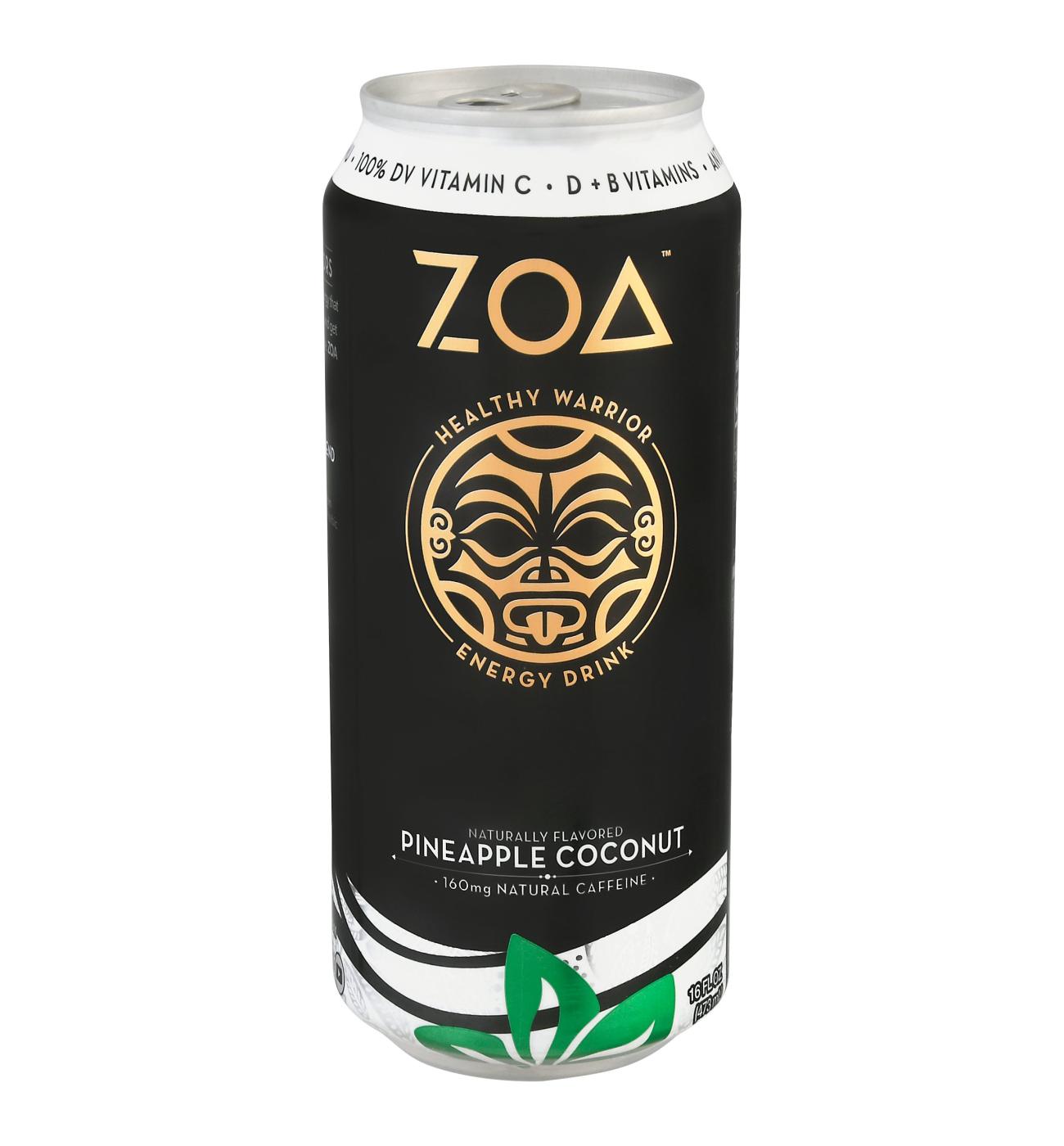 ZOA Zero Sugar Energy Drink - Pineapple Coconut; image 1 of 2