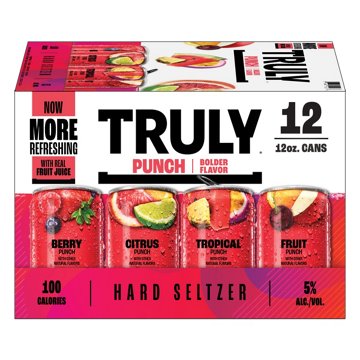 Truly Hard Seltzer Punch Variety 12 pk Cans, 12 oz