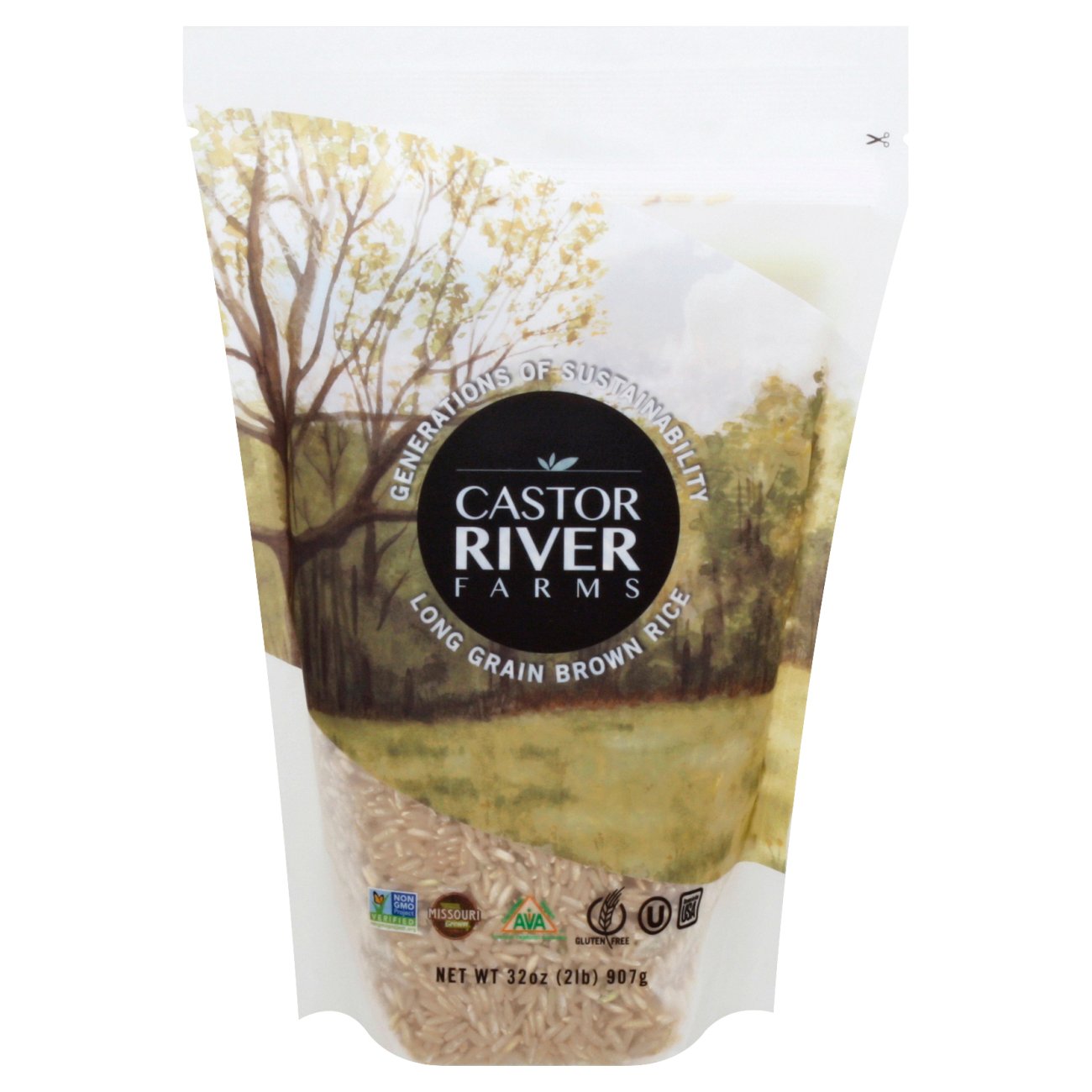 Castor River Farms Long Grain Brown Rice, 32 oz | Central Market ...