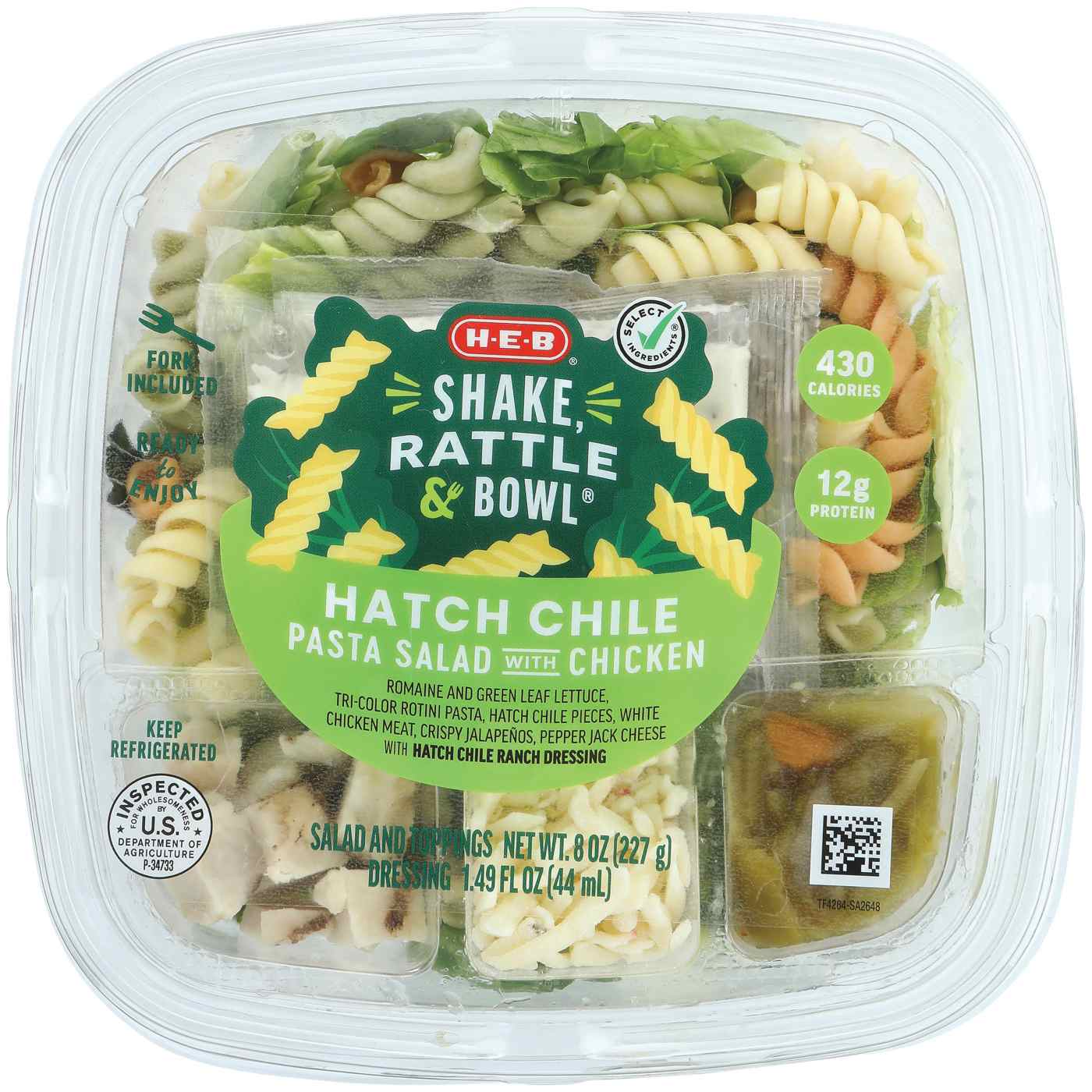 HEB Shake, Rattle & Bowl Hatch Chile Pasta Salad with Chicken