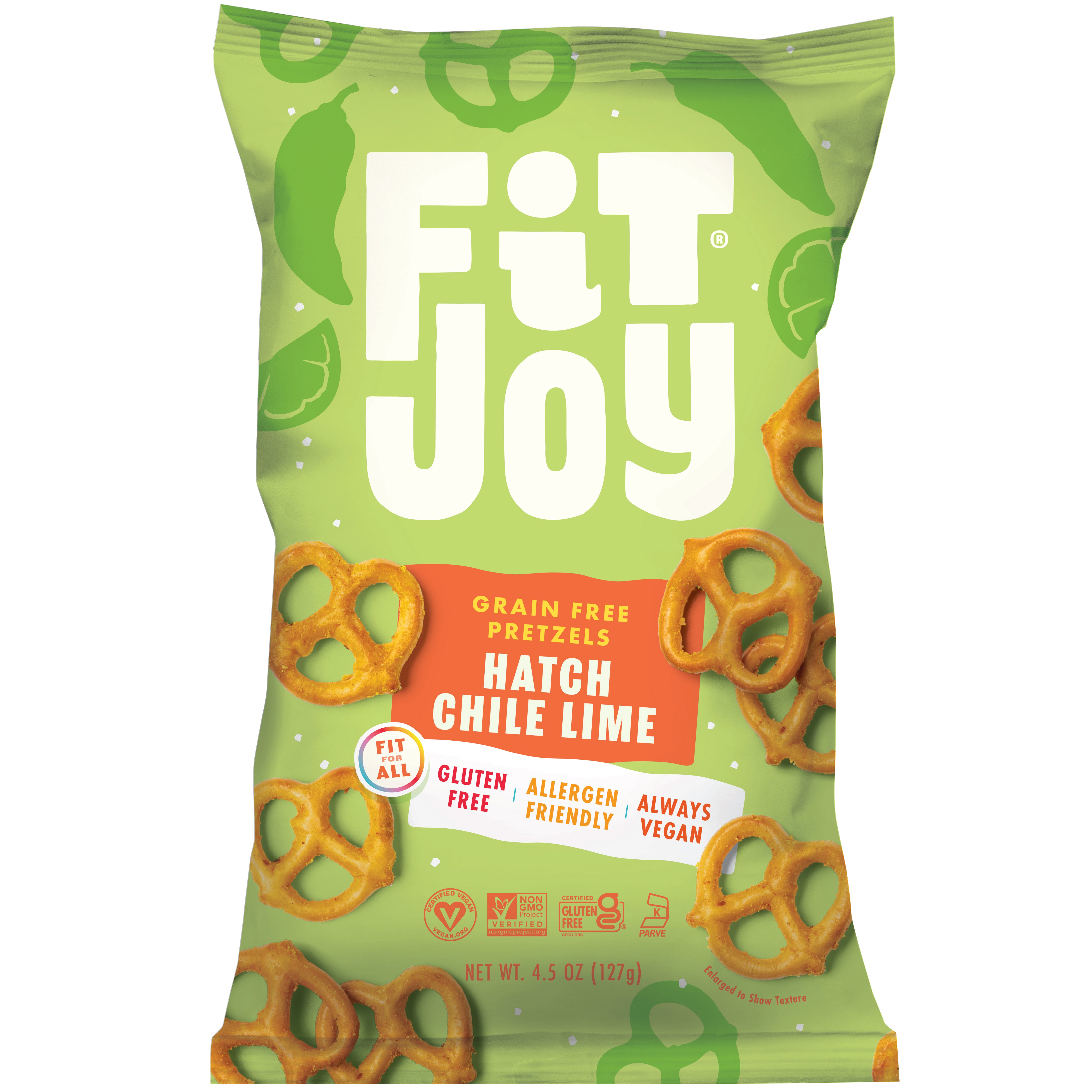 Fitjoy Hatch Chile Lime Grain Free Pretzels Shop Chips At H E B