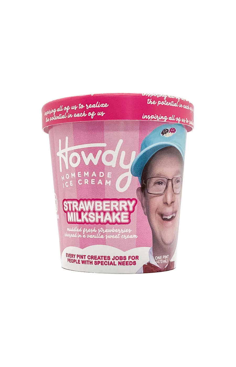 Howdy Homemade Strawberry Milkshake Ice Cream Shop Ice Cream at HEB
