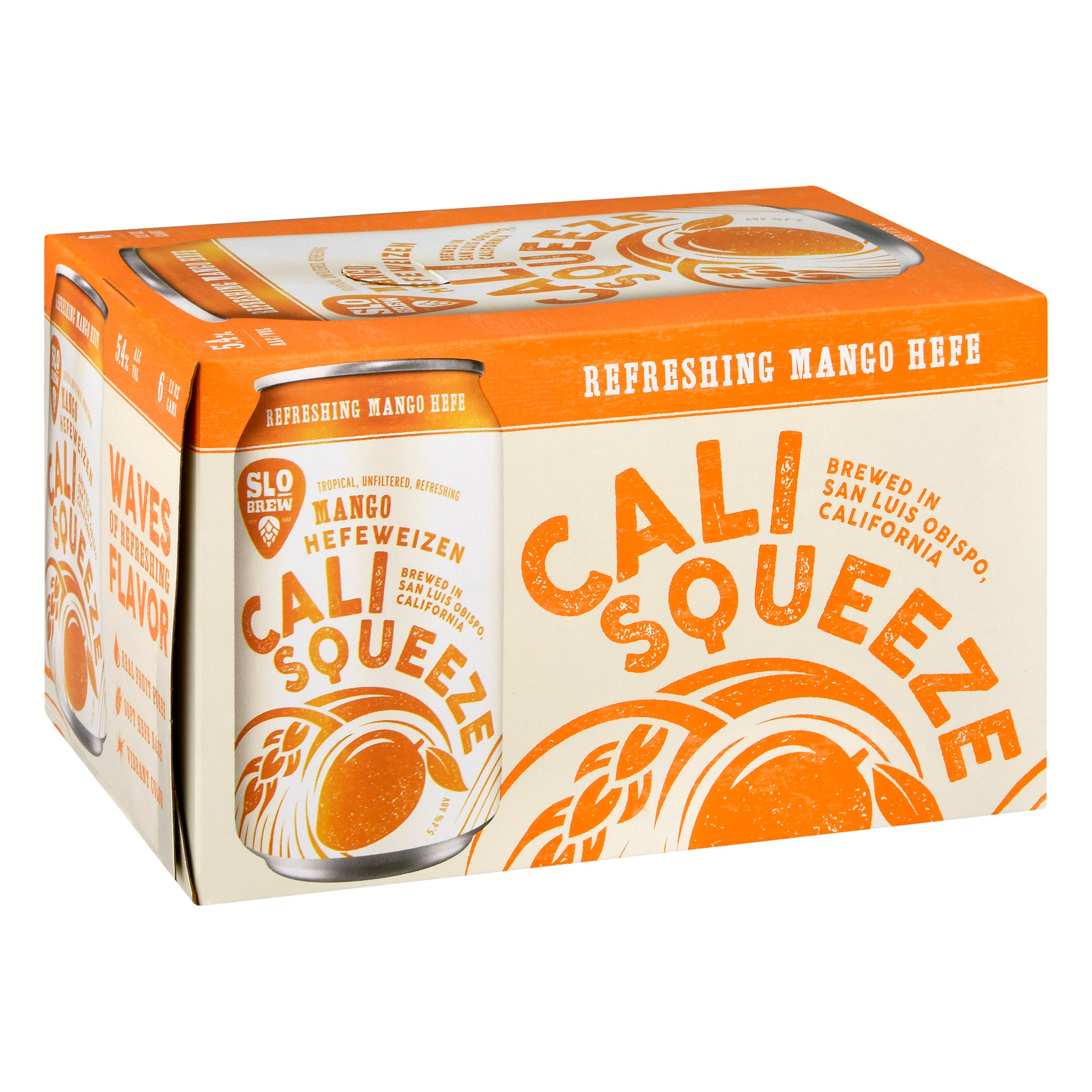 Slo Brew Mango Hefeweizen CaliSqueeze Beer 12 oz Cans Shop Beer at HEB