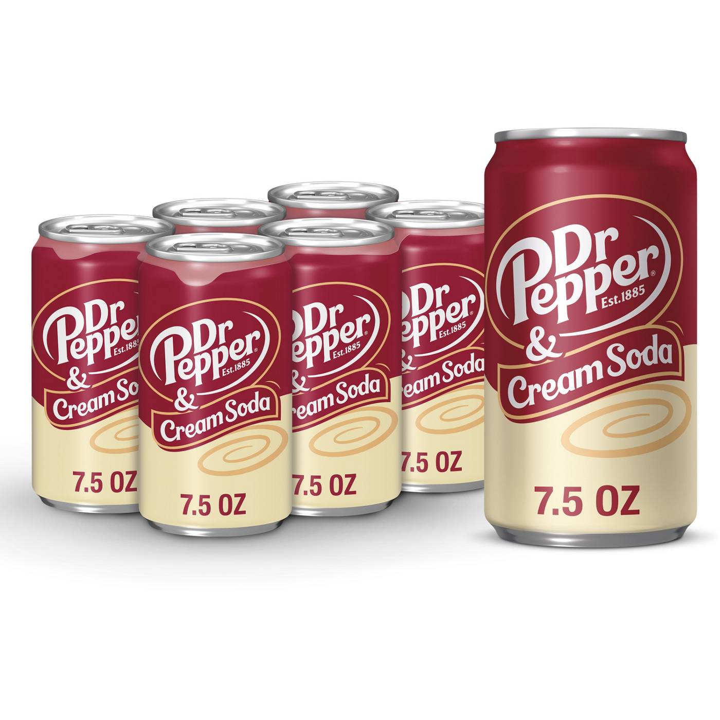 Dr Pepper & Cream Soda Mini 7.5 oz Cans; image 7 of 7