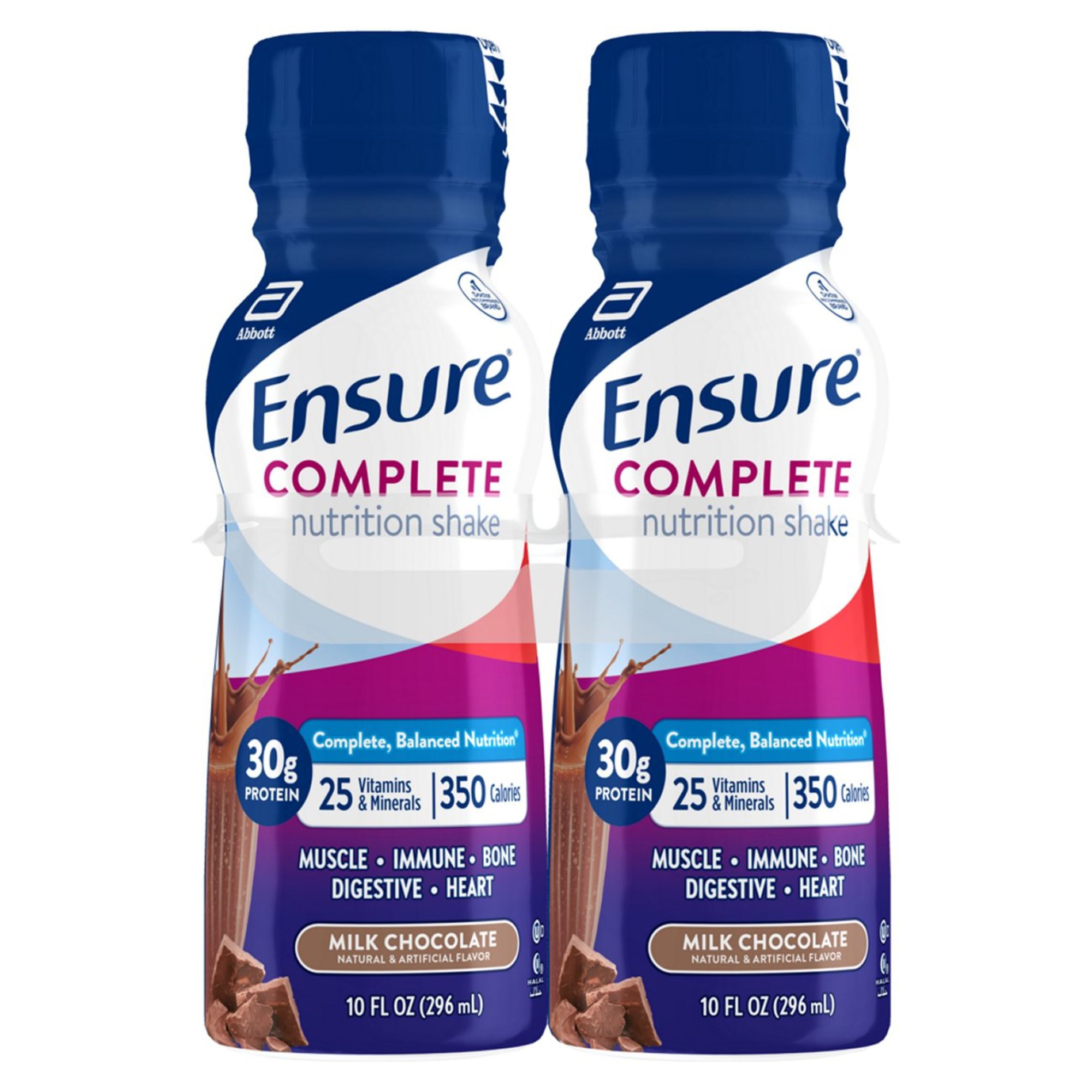 Ensure Complete 30g Protein Nutrition Shakes 4 pk Bottles - Milk Chocolate, 10 oz