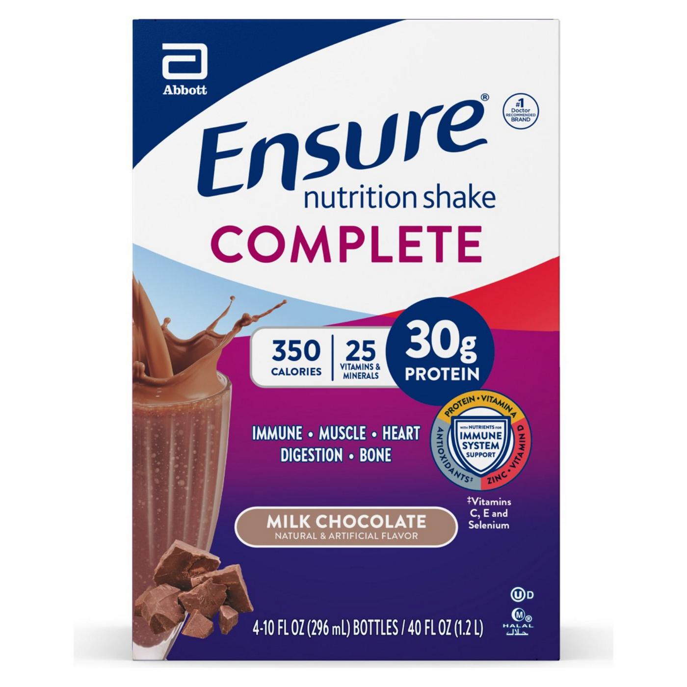 Ensure COMPLETE Nutrition Shake, Chocolate, 10 fl oz; image 1 of 11