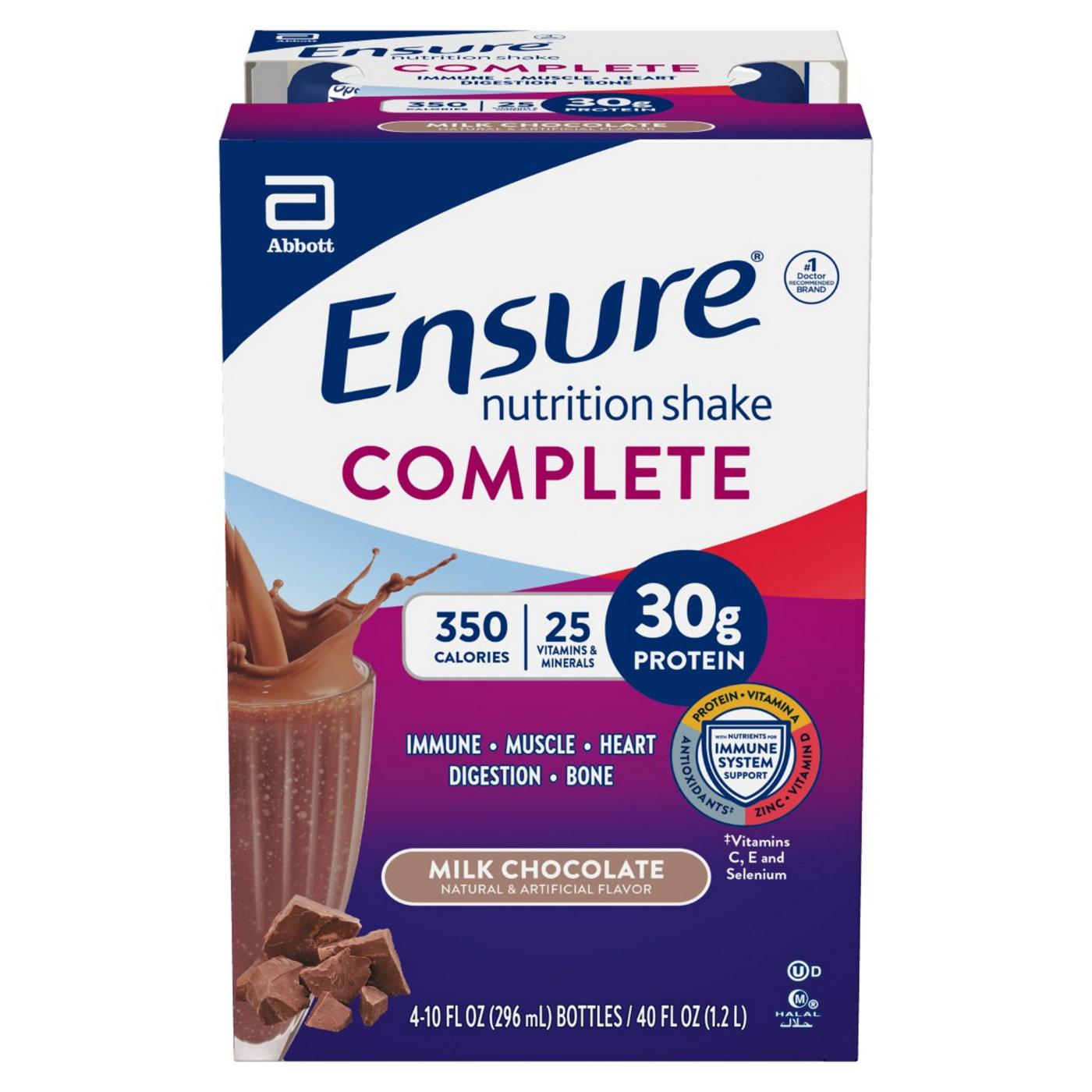 Ensure COMPLETE Nutrition Shake, Chocolate, 10 fl oz; image 10 of 11
