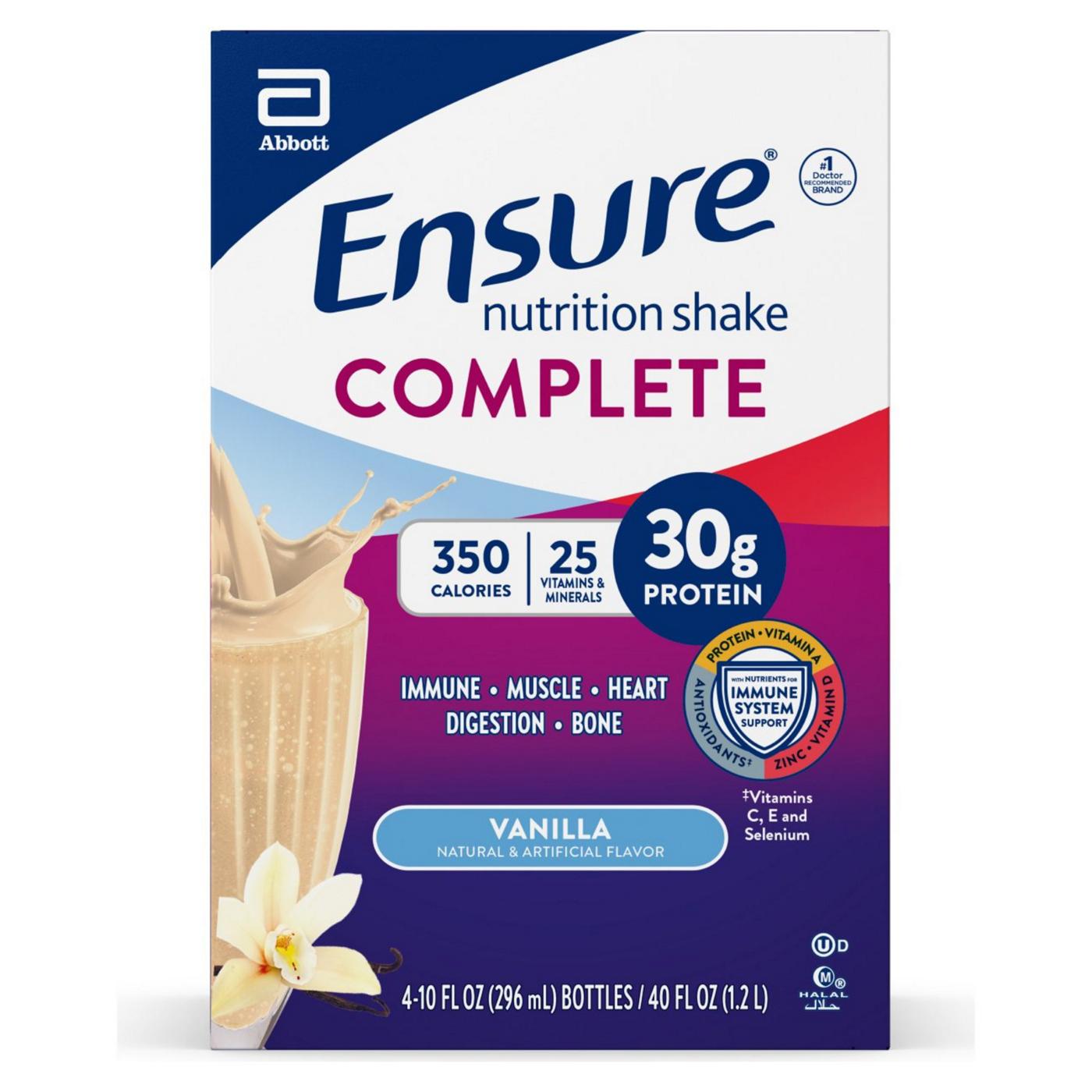 Ensure COMPLETE Nutrition Shake, Vanilla, 10 fl oz; image 1 of 6