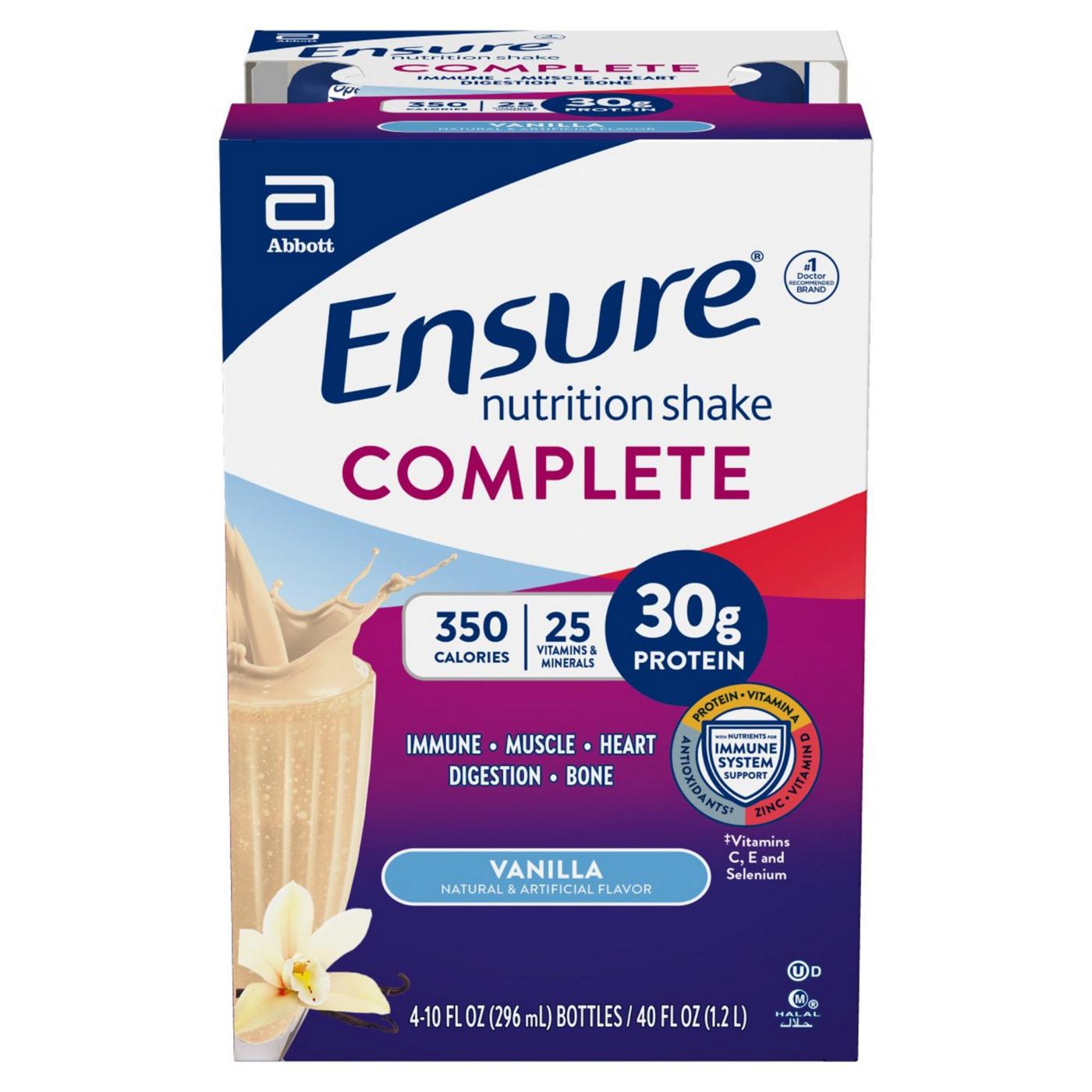 Ensure COMPLETE Nutrition Shake, Vanilla, 10 fl oz; image 6 of 6