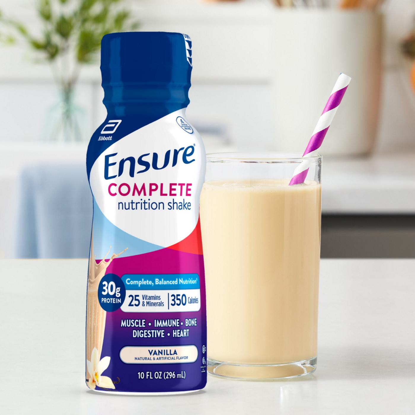 Ensure Complete Nutrition Shakes - Vanilla, 4 pk; image 11 of 12