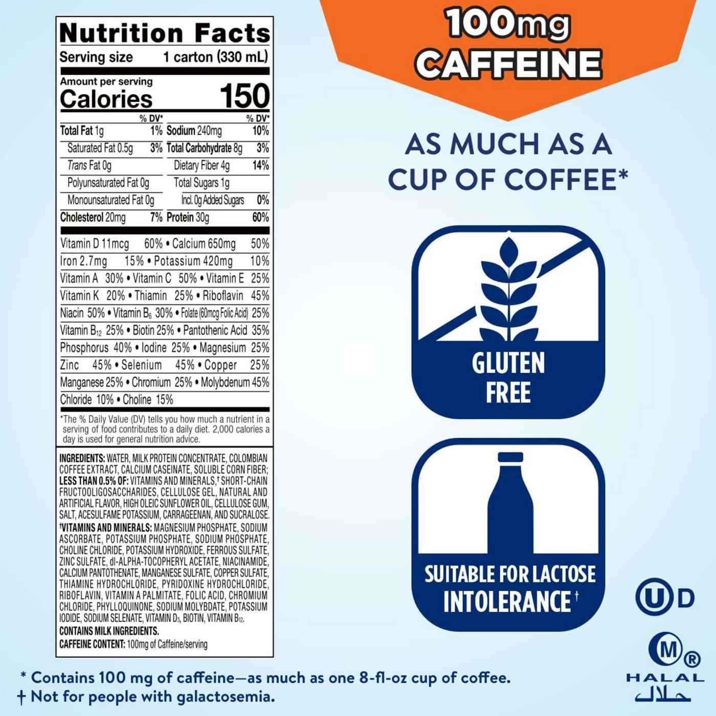 Ensure 30g Protein Caffeinated Nutrition Shakes 4 pk - Milk Chocolate; image 4 of 10