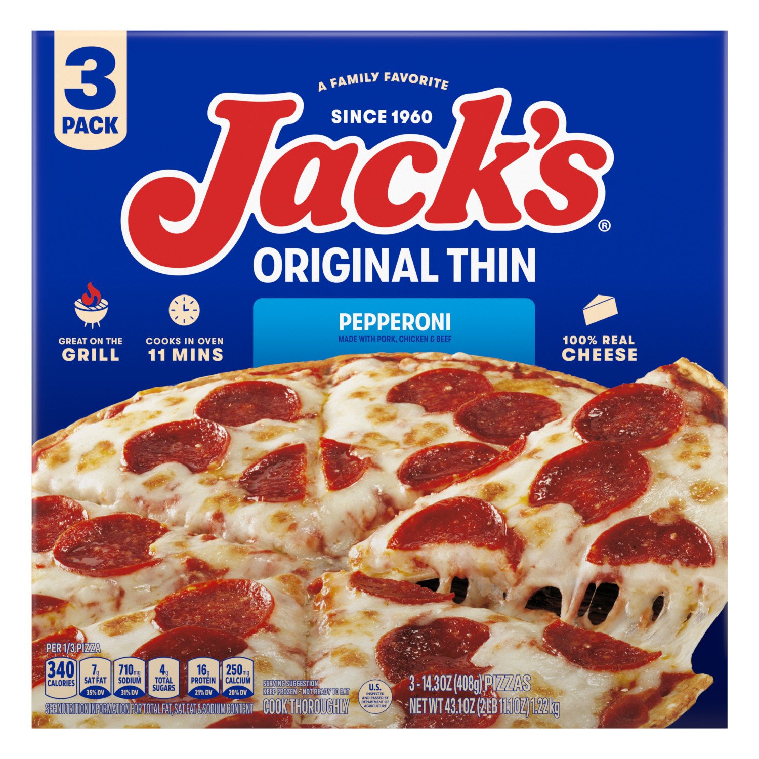 Jack's Original Thin Crust Pepperoni Pizzas Shop Pizza at HEB