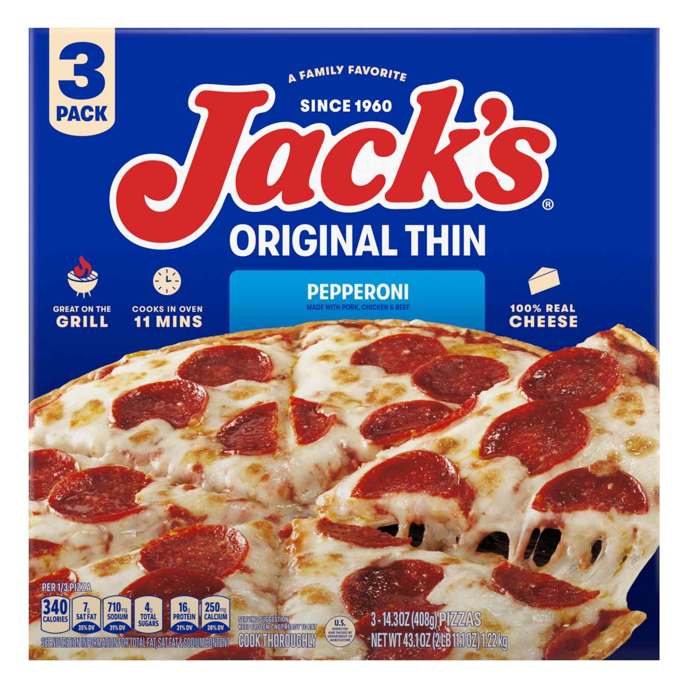 Jack's Original Thin Crust Pepperoni Pizzas; image 1 of 8