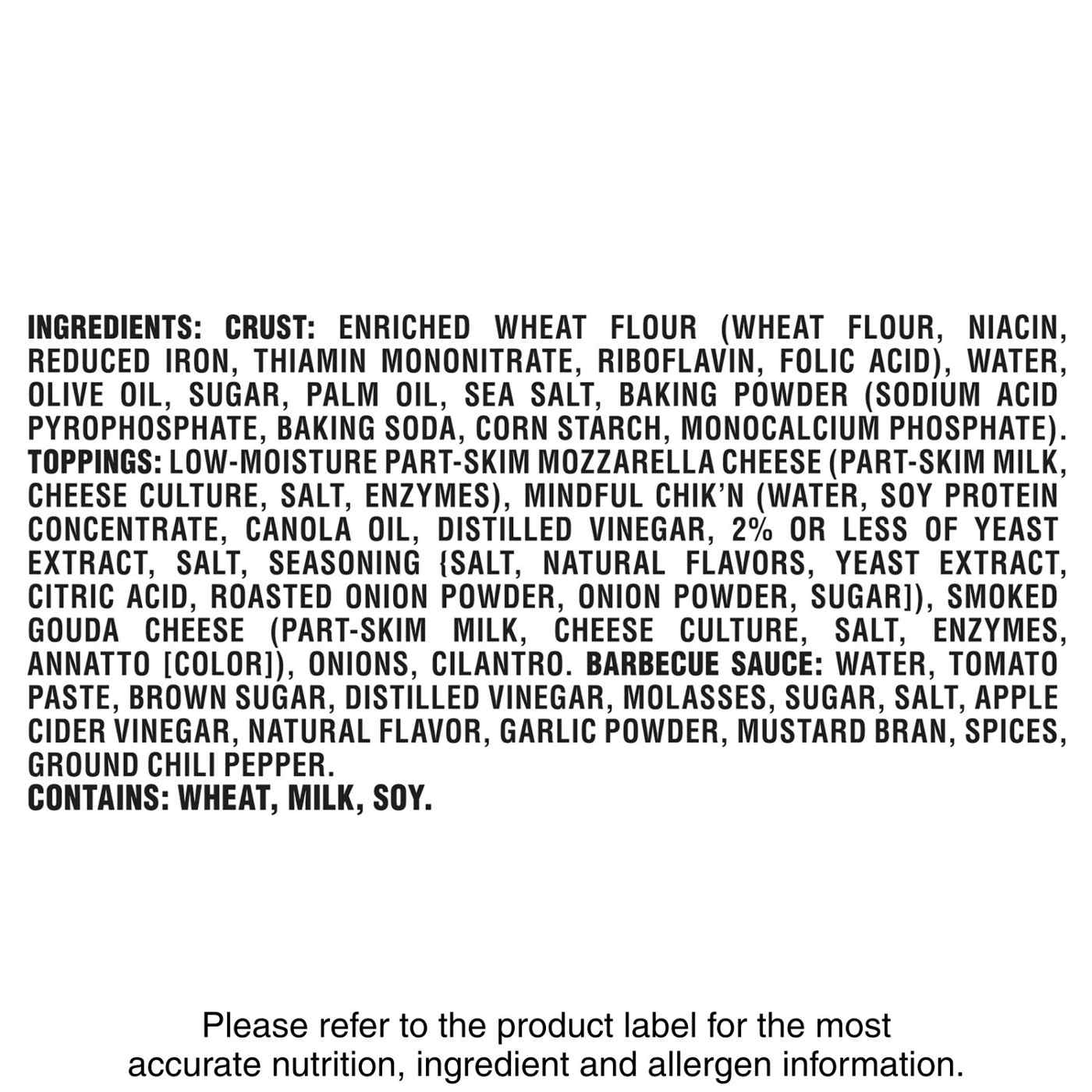 California Pizza Kitchen BBQ Recipe Mindful Chik'n Crispy Thin Crust