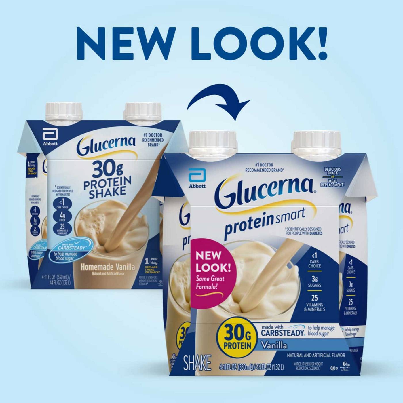 Glucerna 30g High Protein Nutrtion Shake Vanilla Ready-to-Drink 11 fl oz Bottles; image 3 of 10