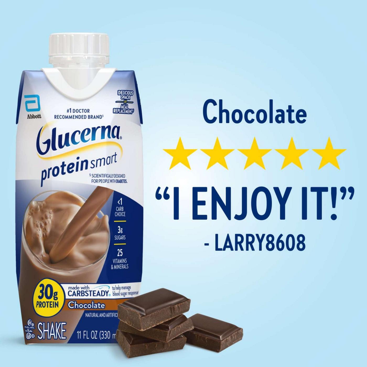 Glucerna 30g High Protein Nutrition Shakes - Chocolate; image 3 of 13