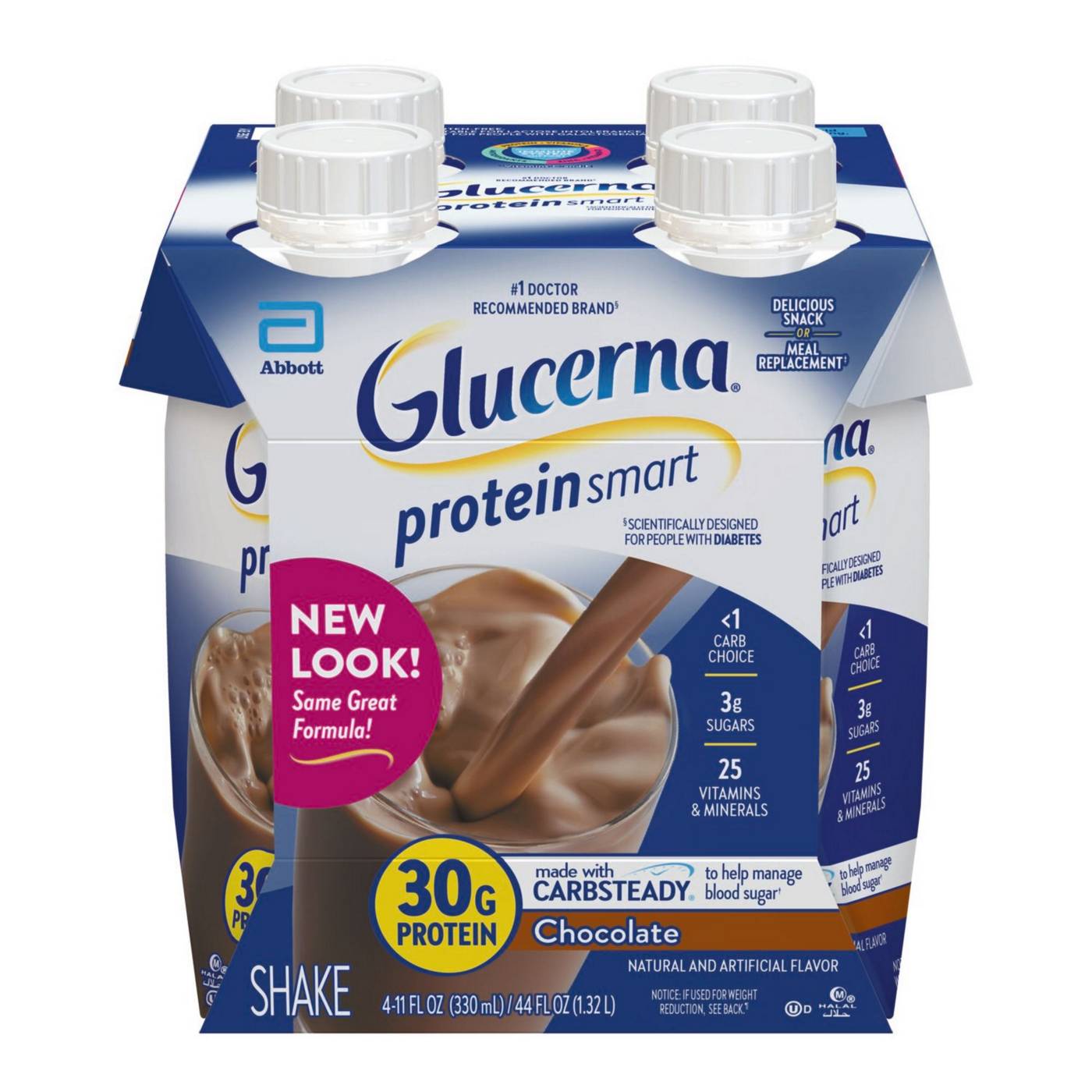 Glucerna 30g High Protein Nutrition Shake Chocolate Ready-to-Drink 11 fl oz Bottles; image 3 of 9