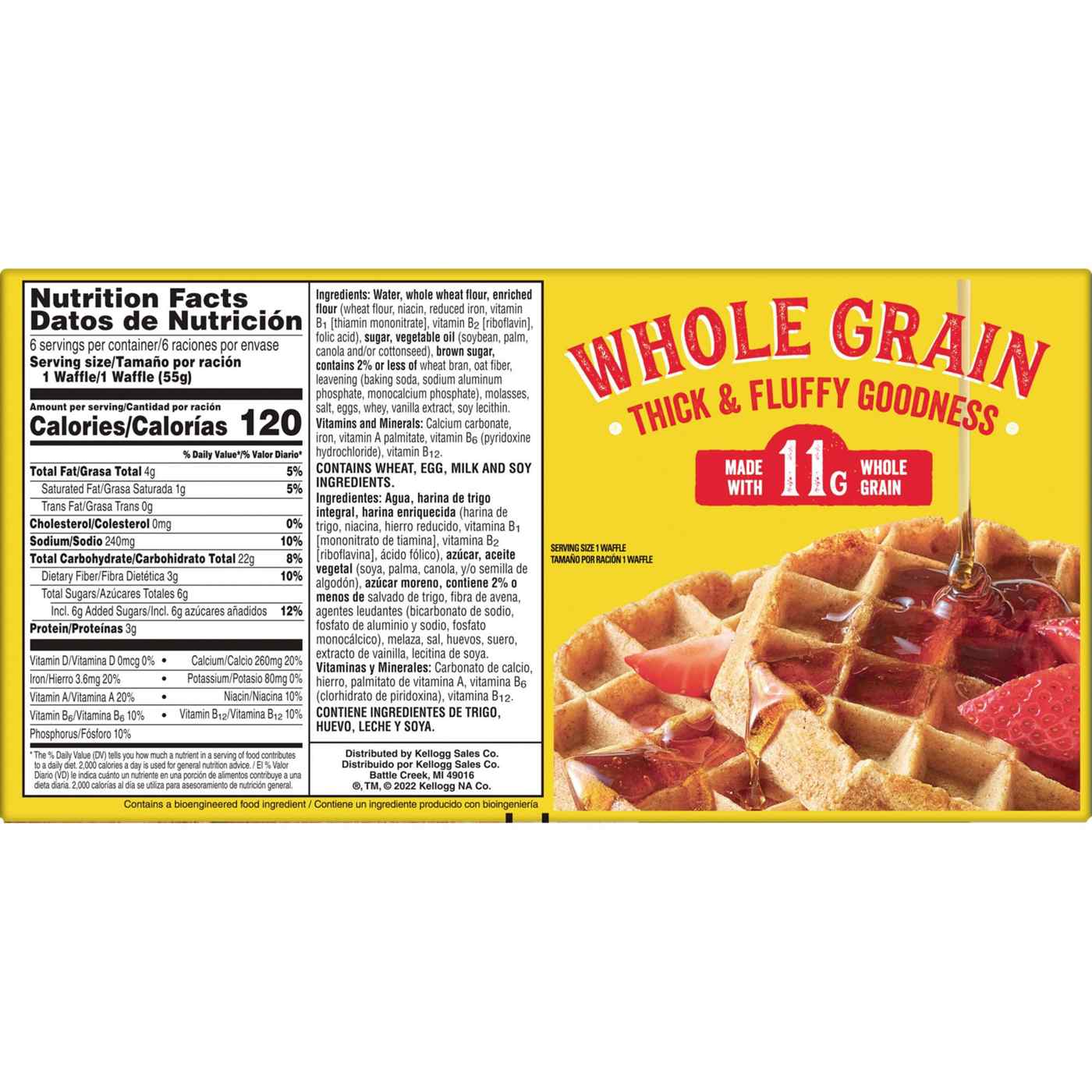 Eggo Thick and Fluffy Original Frozen Waffles, 11.6 oz; image 3 of 4