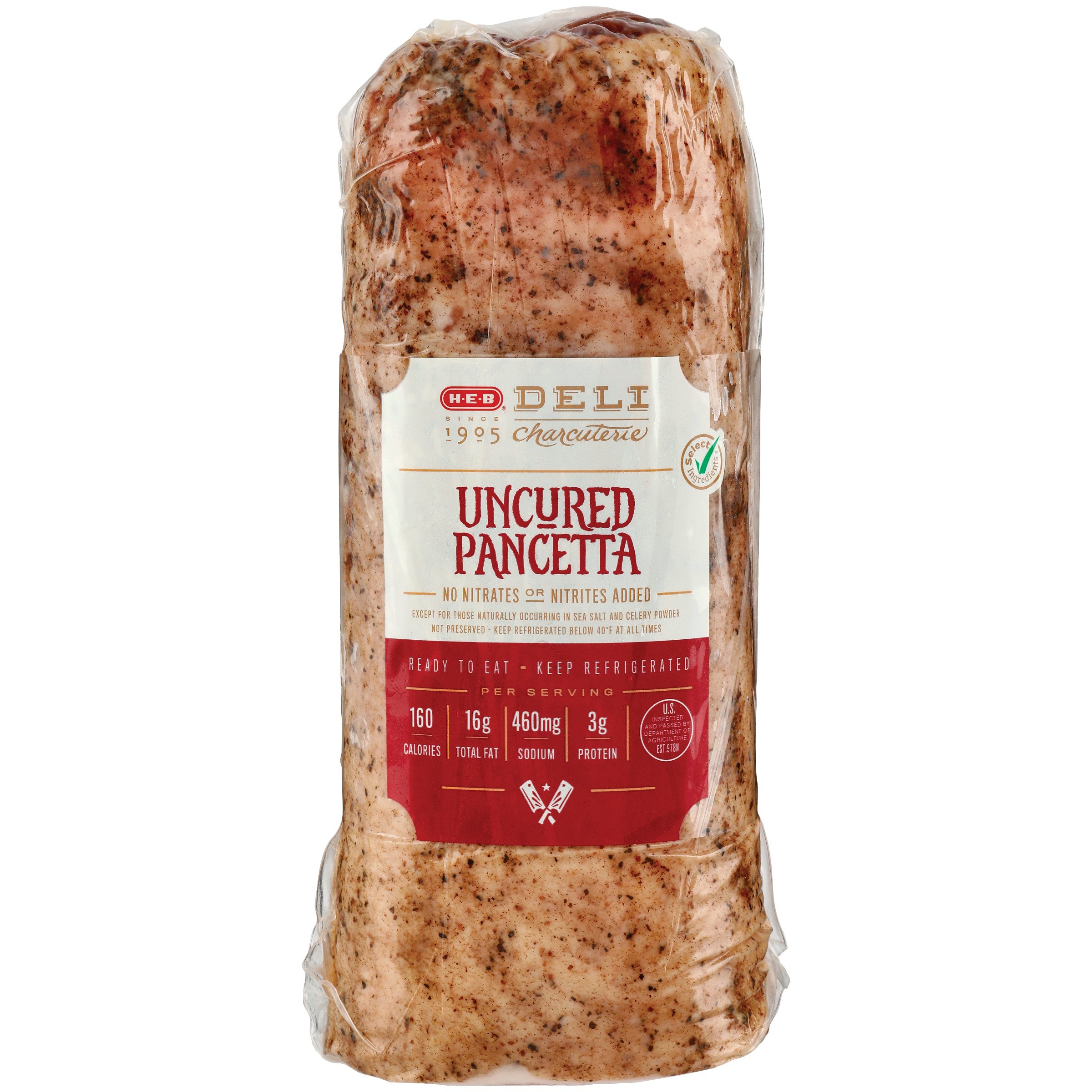 HEB Deli Uncured Pancetta, Custom Sliced Shop Meat at HEB
