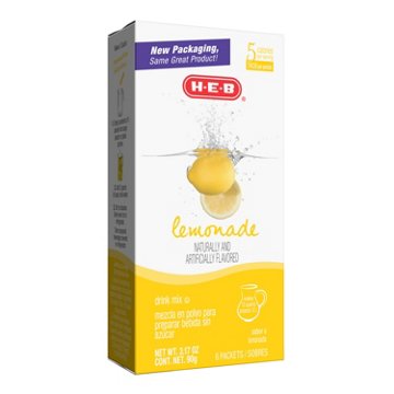H-E-B Drink Mix Packets - Lemonade, 6 ct