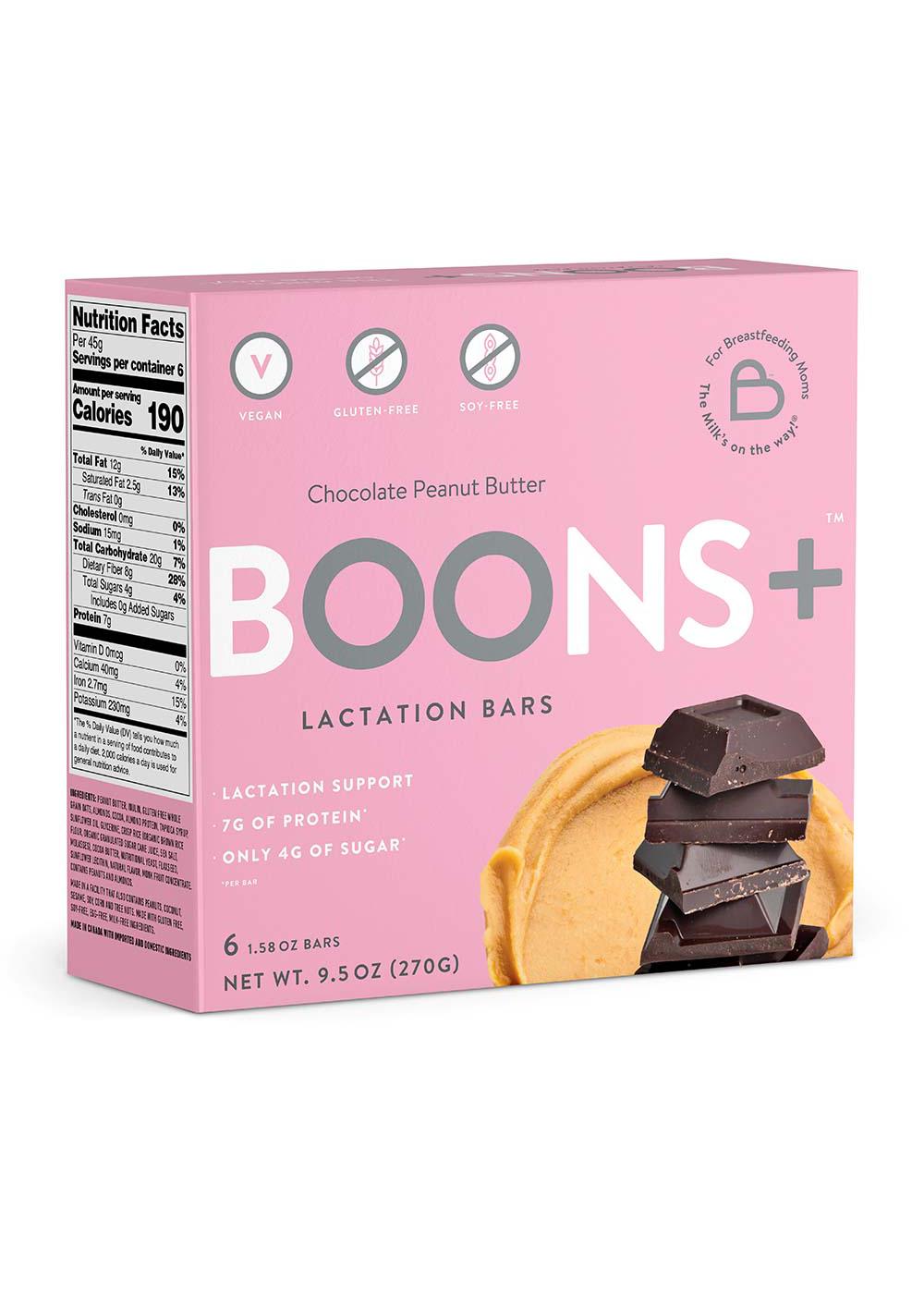 Boons + Lactation Bars Chocolate Peanut Butter Shop Breast feeding