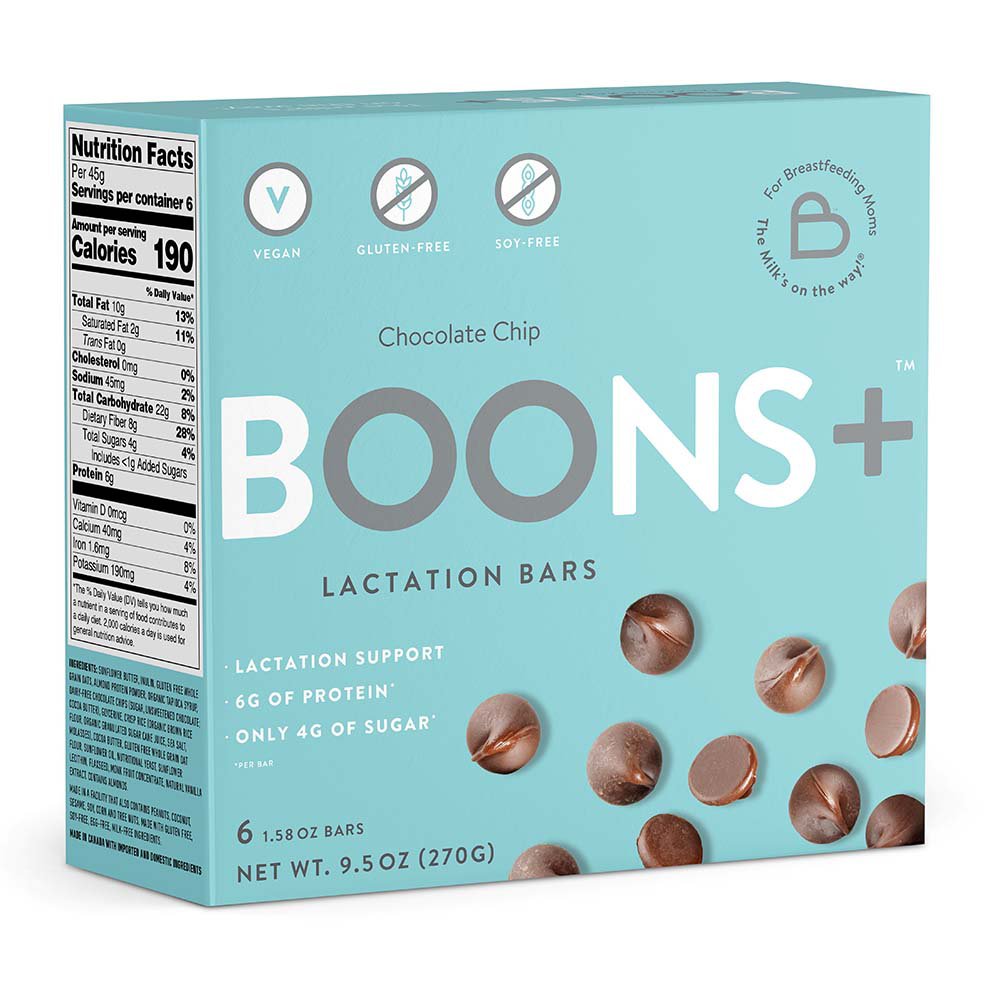 Boons + Lactation Bars Chocolate Chip Shop Breast feeding supplements
