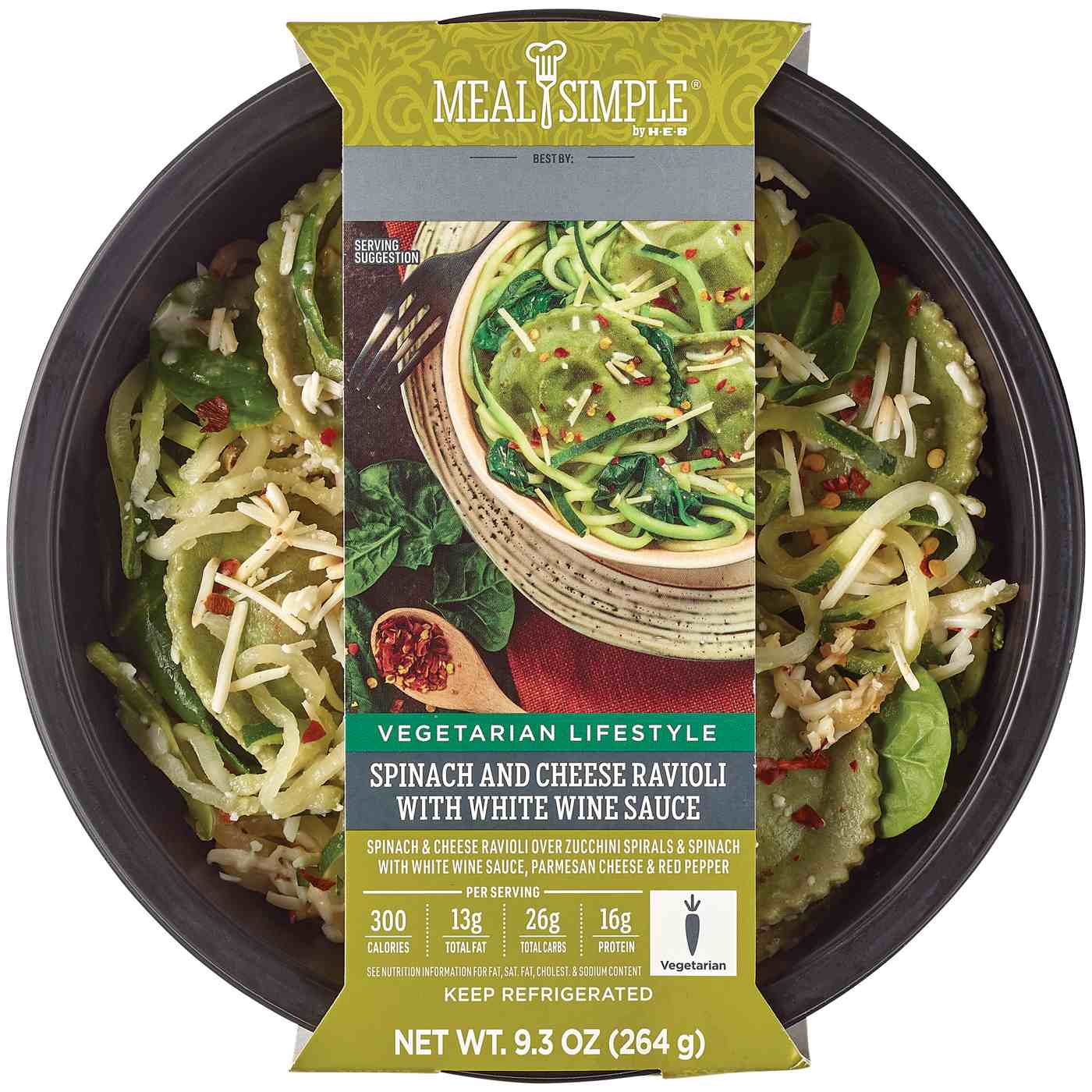 Meal Simple by HEB Spinach & Cheese Ravioli Bowl Shop Entrees