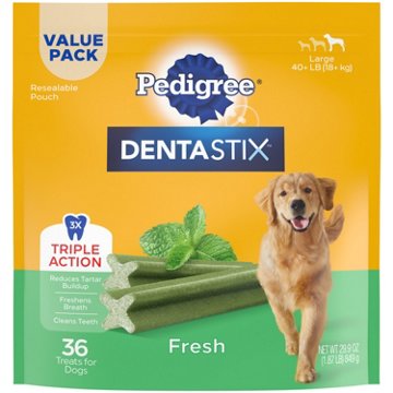 Pedigree Dentastix Large Breed Dog Treats - Fresh Flavor