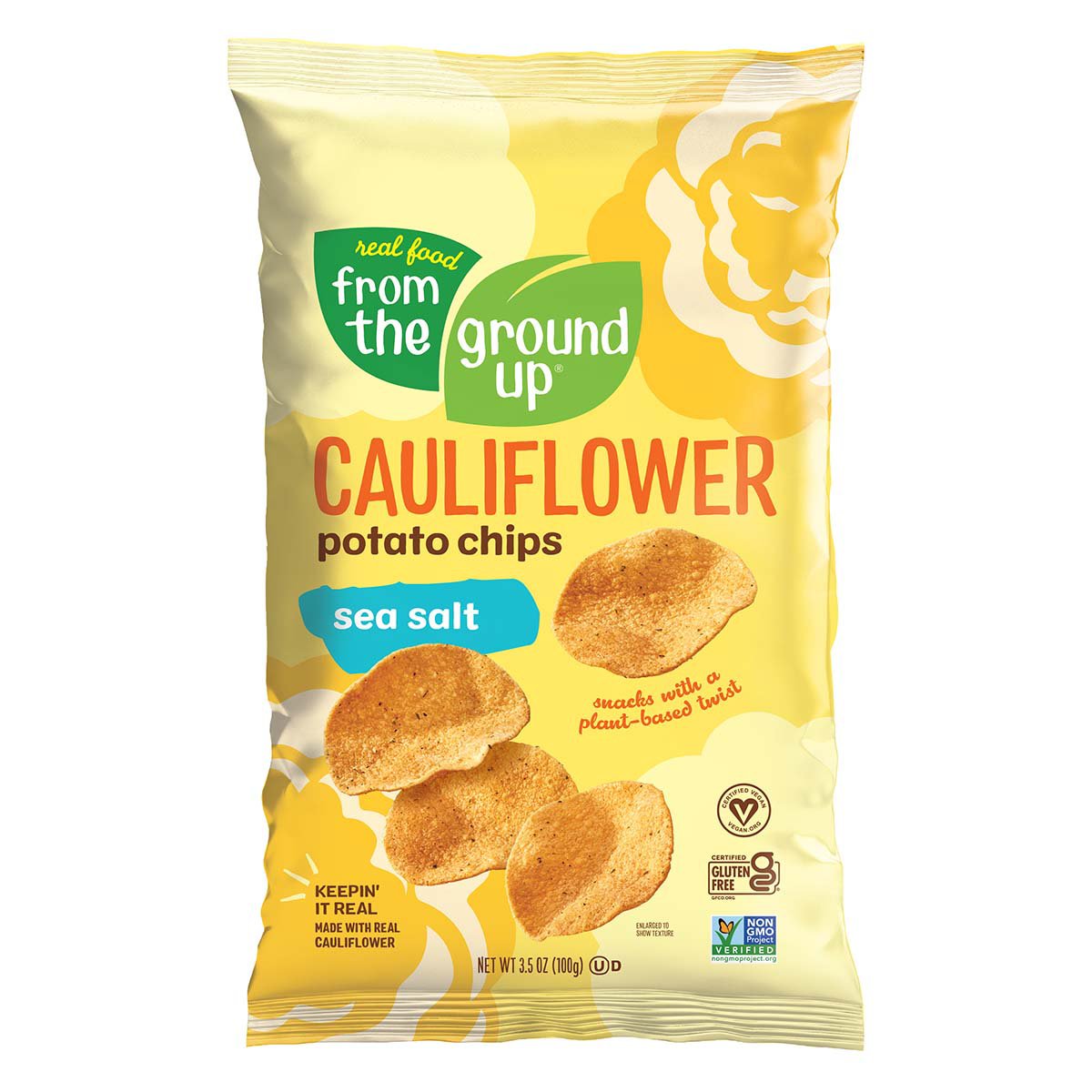 From The Ground Up Sea Salt Cauliflower Chips Shop Chips at HEB