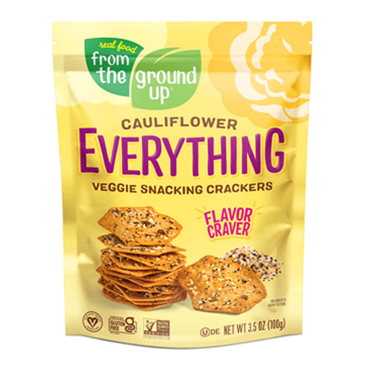 From The Ground Up Everything Cauliflower Snacking Crackers Shop