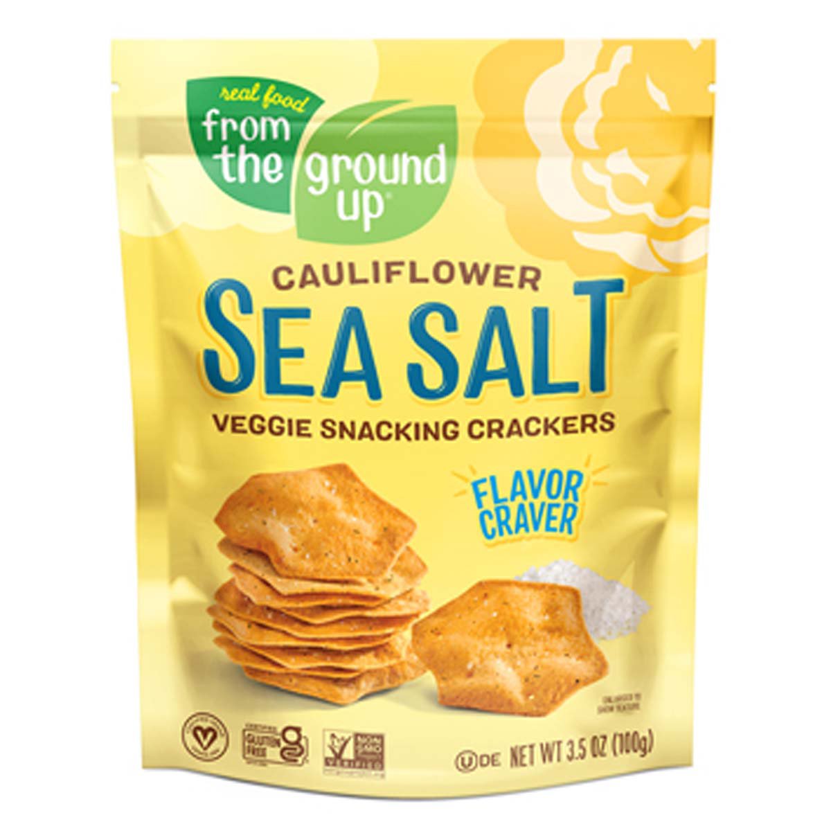 From The Ground Up Sea Salt Cauliflower Snacking Crackers Shop