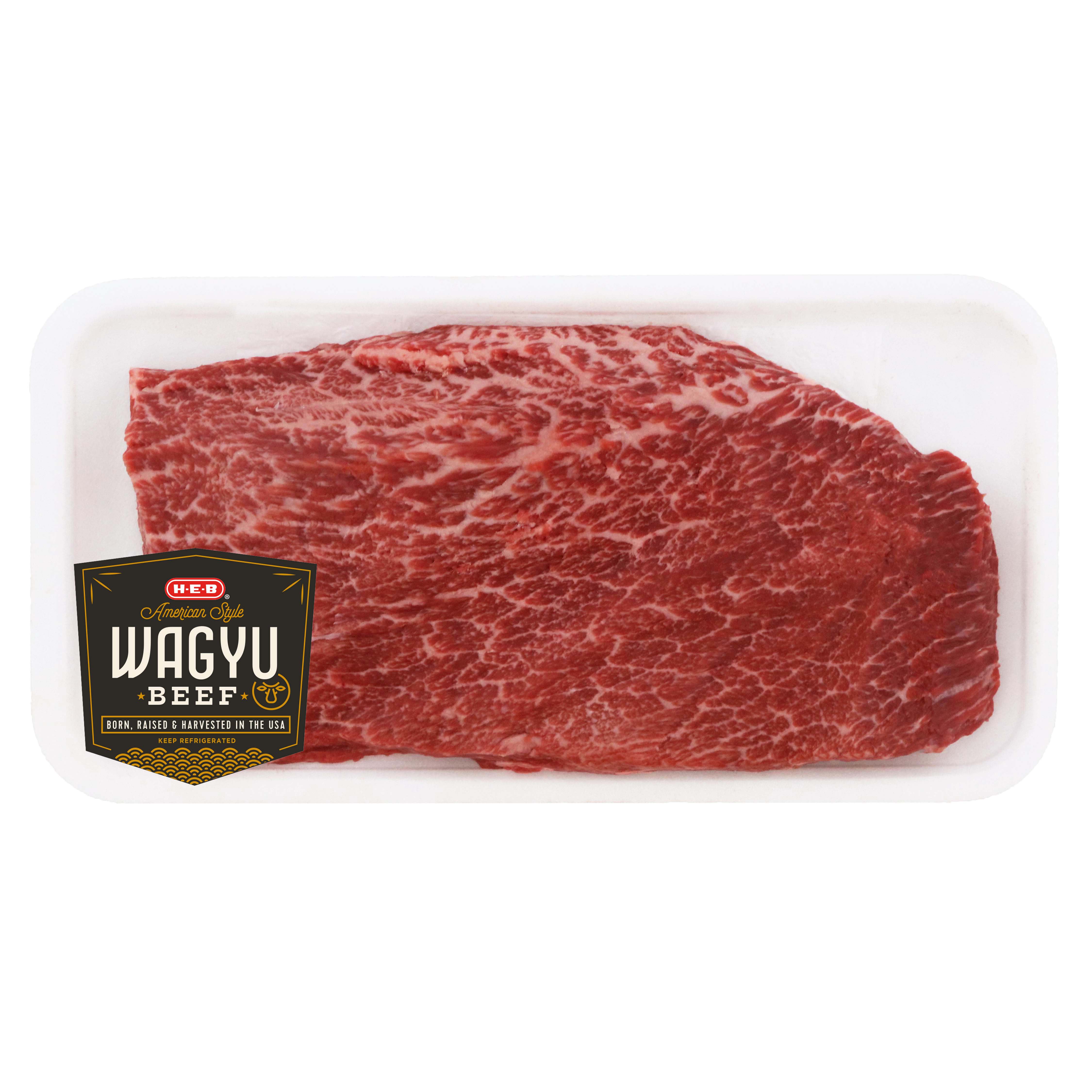 H-E-B American Style Wagyu Beef Flat Iron Steak - Shop Meat At H-E-B