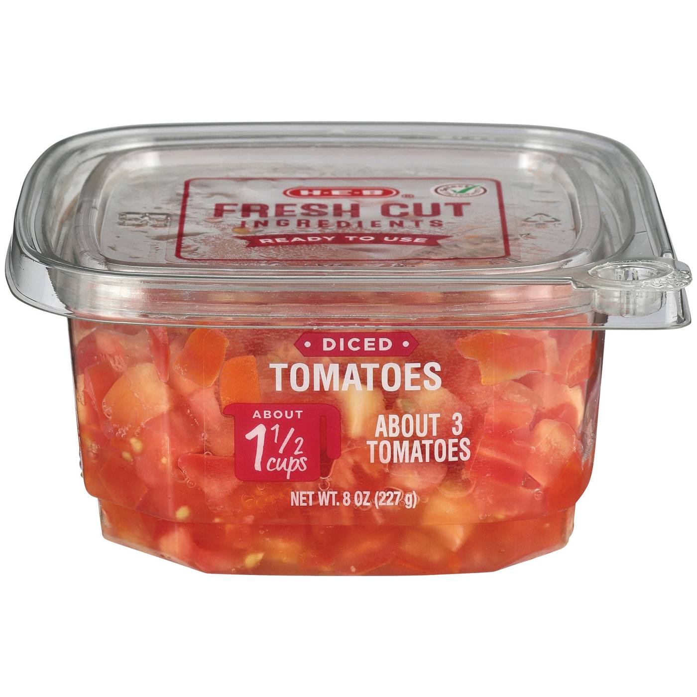 H-E-B Fresh Diced Tomatoes; image 1 of 2