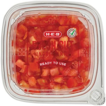 H-E-B Fresh Diced Tomatoes, 8 oz
