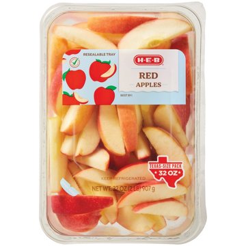 H-E-B Fresh Red Apple Slices - Texas-Size Pack, 32 oz