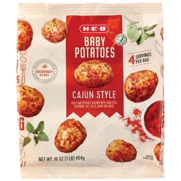 H-E-B Frozen Baby Potatoes - Cajun Style, 16 oz